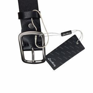 Locikeiy Belt Mens 48 Black Smooth Genuine Leather NWT Classic Core Preppy Dress